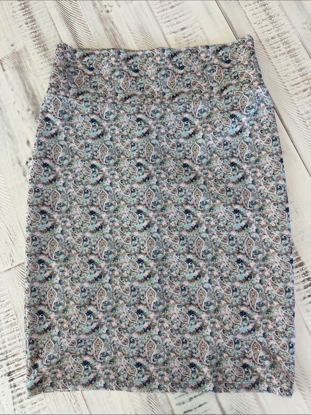 LuLaRoe Women's Paisley Print Pencil Skirt in Multi-Color